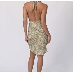 RESA Diana Dress Halterneck Low Back Asymmetric Hem Sardinia Large Revolve NEW